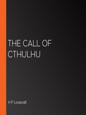 cover image of The Call of Cthulhu